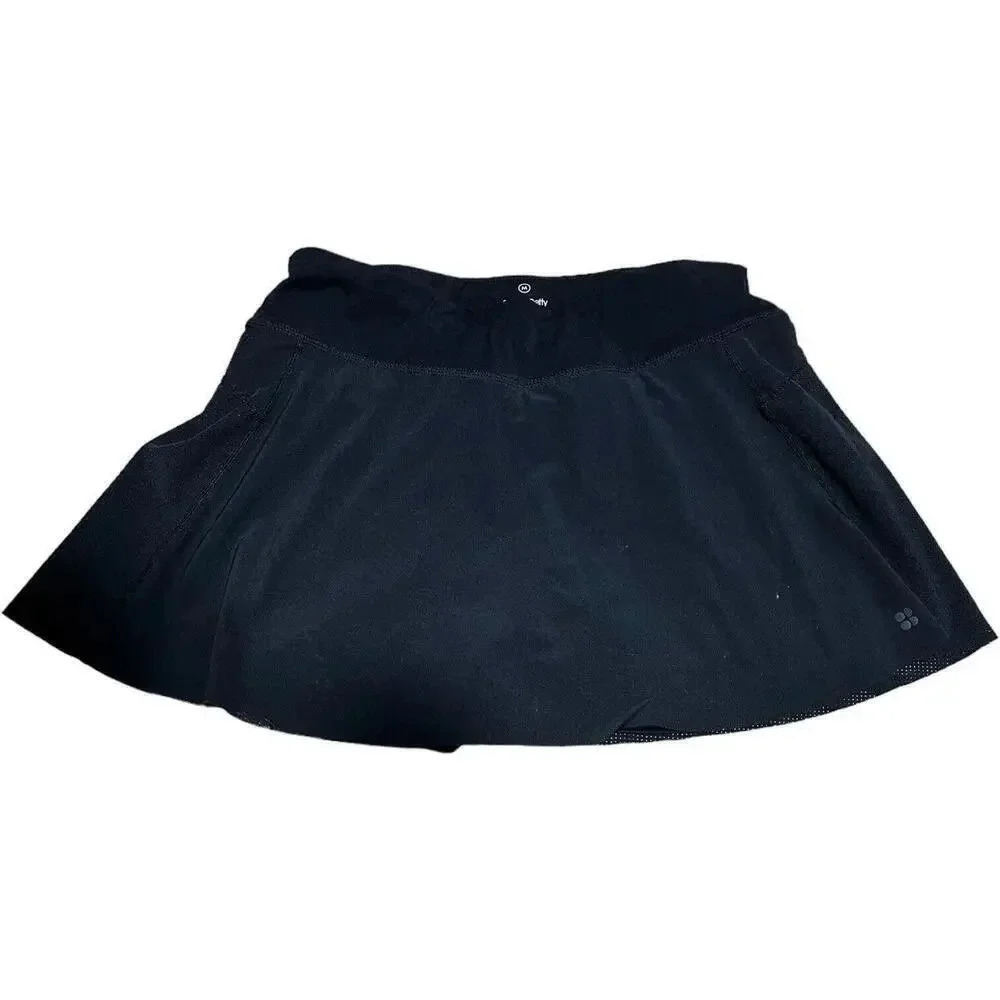Sweaty Betty Black Activewear Tennis Vented Skirt Skort Shorts Size Medium 8-10